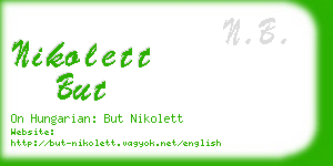 nikolett but business card